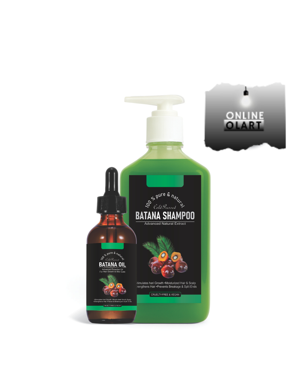KIT: shampoo 360ml verde + aceite batana