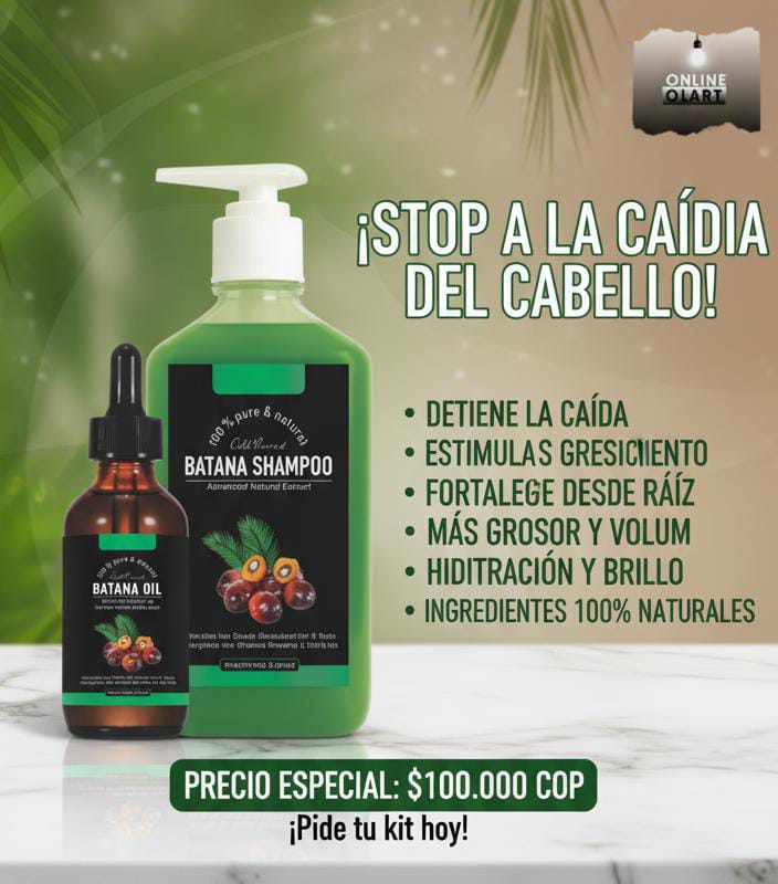 KIT: shampoo 360ml verde + aceite batana