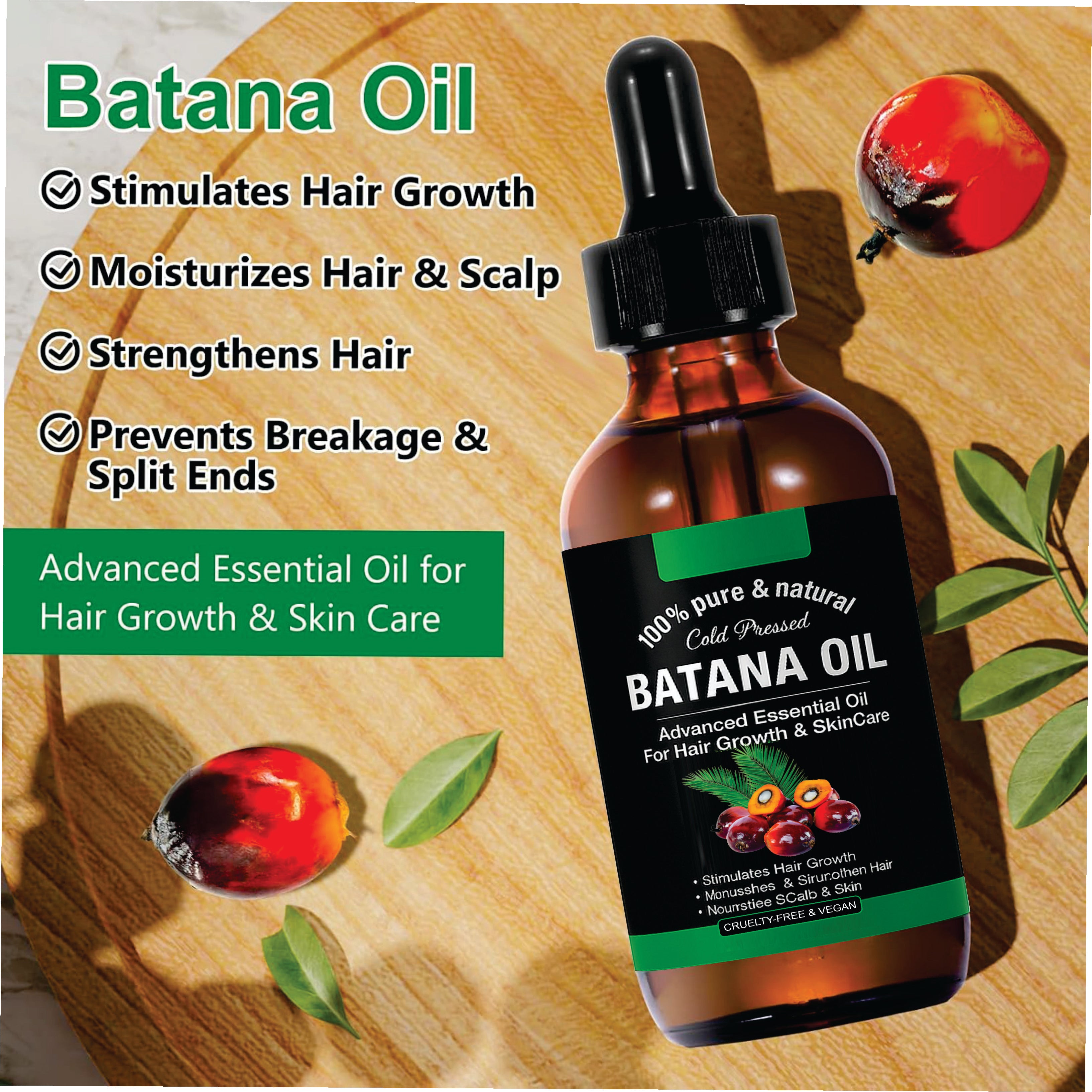 KIT: shampoo 360ml verde + aceite batana